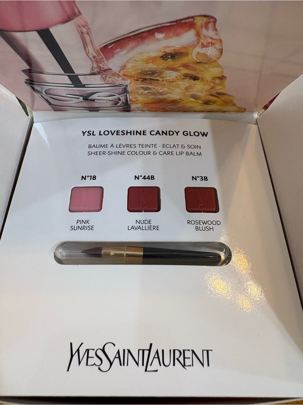 Yves Saint Laurent YSL Loveshine Candy Glow Lip Balm Trio sample card 12 pack - Picture 2 of 4